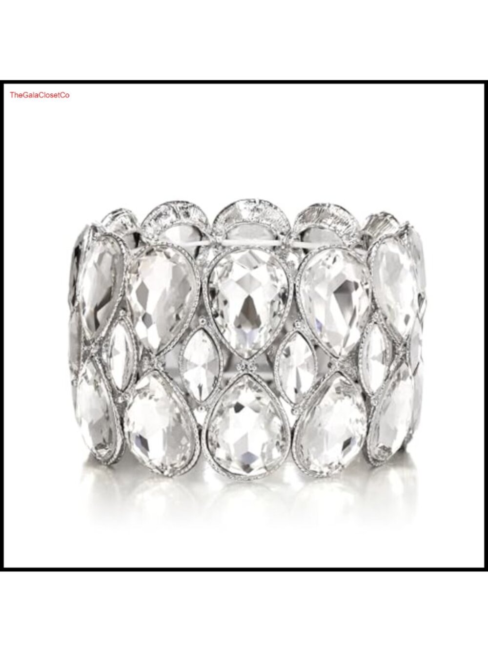 Crystal Stretch Bangle Bracelet Wedding Jewelry Gift for Women